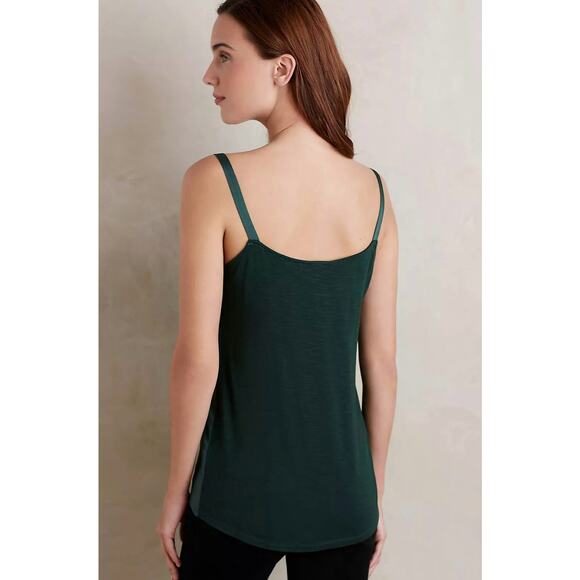 Anthropologie Dolan Velvet Vertex Tank Top Size XS Emerald Green V-Neck Casual - Picture 3 of 9